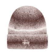 Stussy Knit Stripe Cuff Beanie Brown