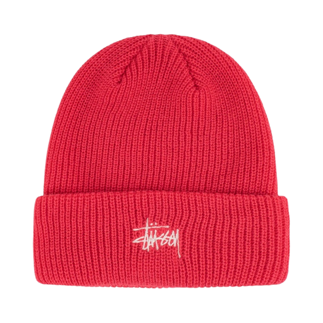 스투시 베이직 커프 비니 핫 핑크