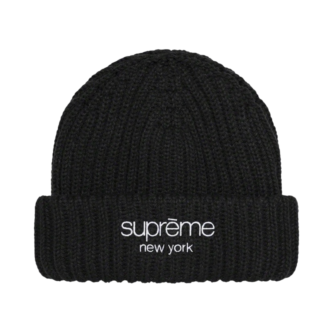 슈프림 립드 비니 블랙 - 22FW