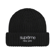 Supreme Ribbed Beanie Black - 22FW