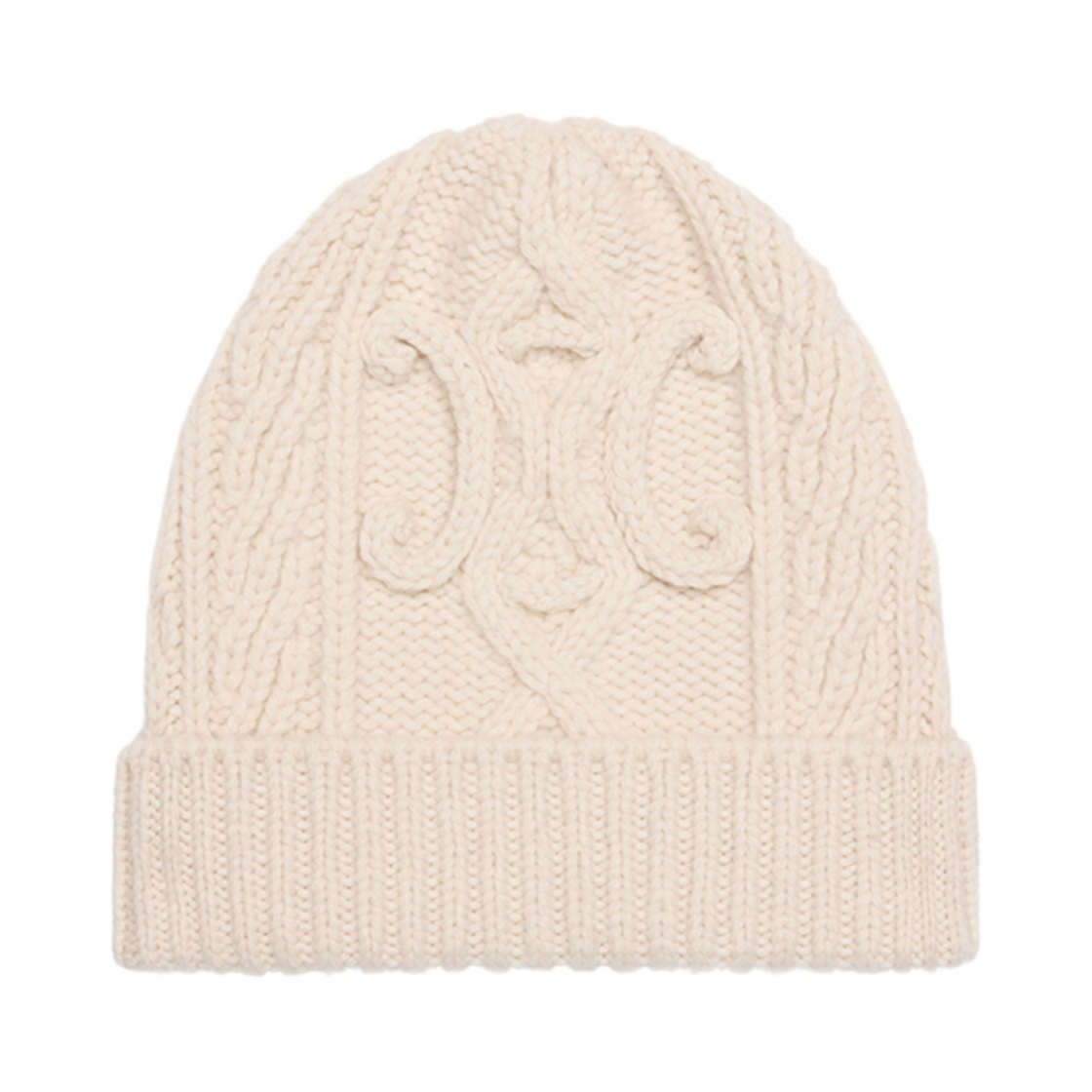 셀린느 트리옹프 비니 아란 캐시미어 앤 울 오프 화이트(Celine Triomphe Beanie in Aran Cashmere and Wool Off White) - 2
