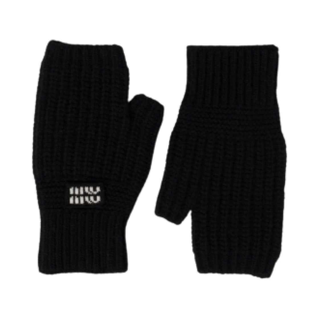 5GG202-2F8S-F0002 (W) Miu Miu Wool and Cashmere Gloves Black