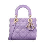 Dior Small Lady Bag Cannage Lambskin Lilac