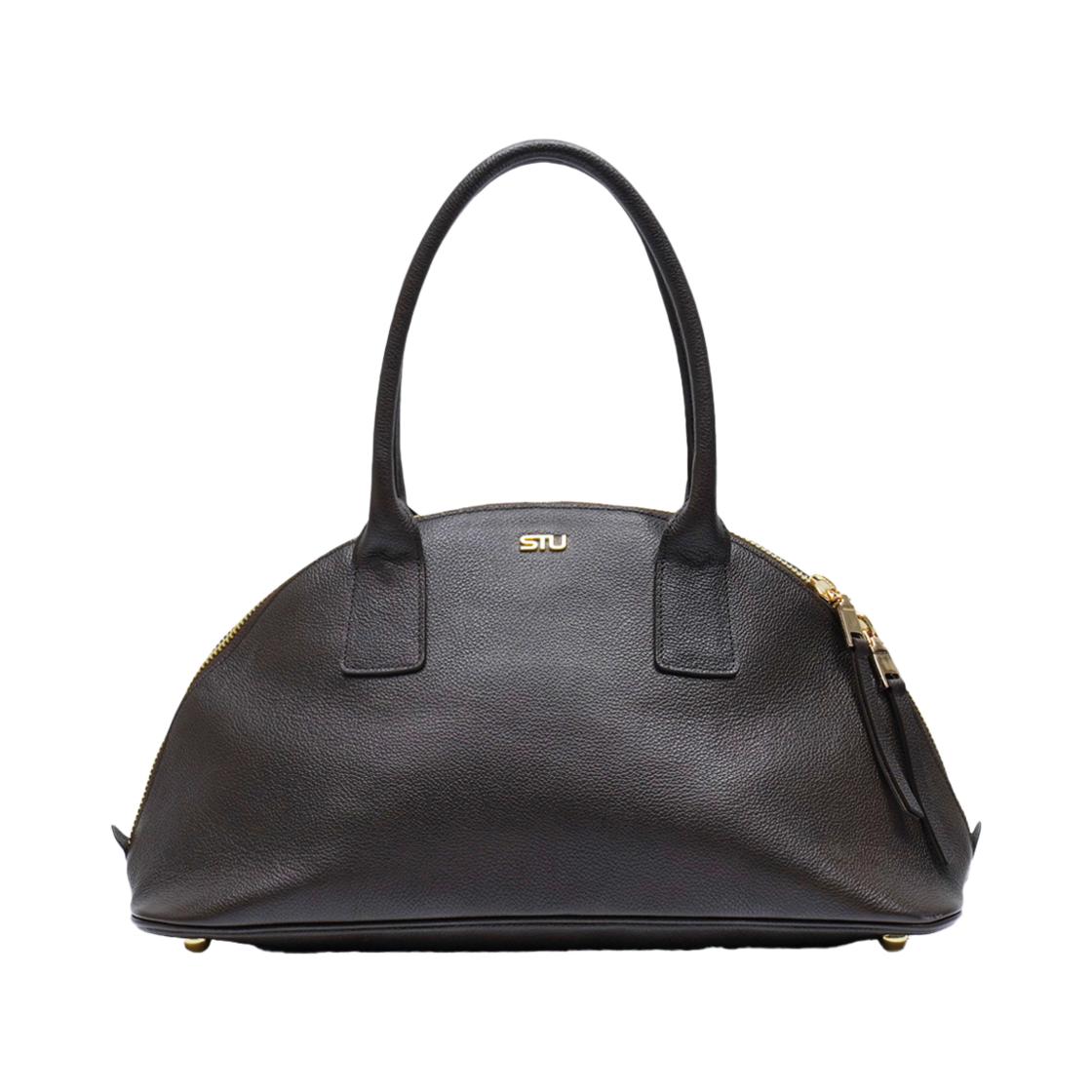 24WP0000EENBGB STU Top Handle Leather Bag Brown