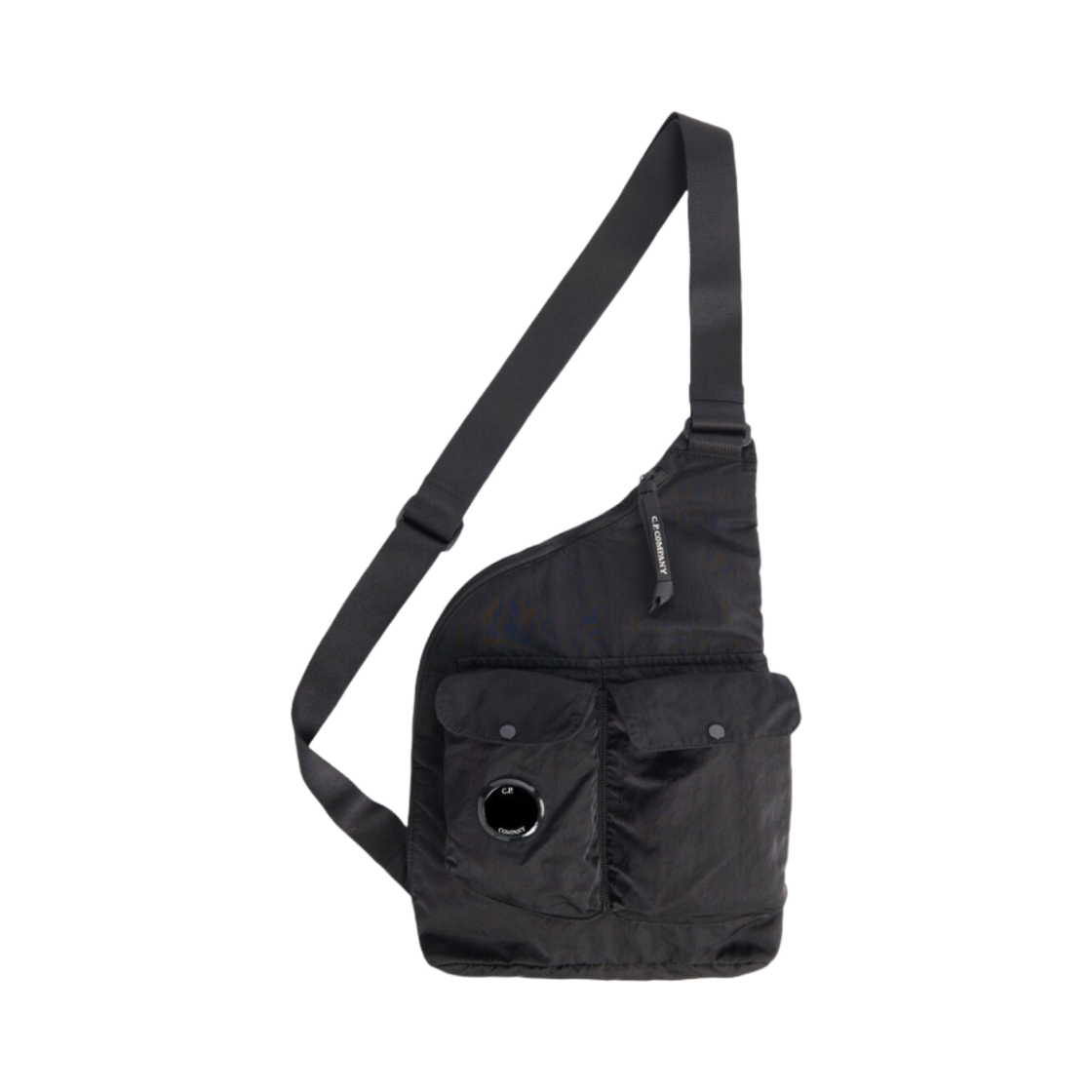 C.P. 컴퍼니 나일론 B 싱글 스트랩 럭색 블랙 - 23FW