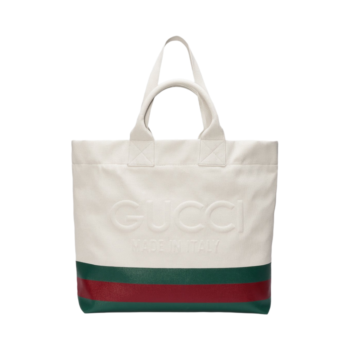 구찌 캔버스 토트백 엠보스 디테일 내츄럴(Gucci Canvas Tote Bag with Embossed Detail Natural) - 1