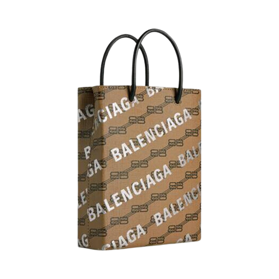 발렌시아가 라지 쇼핑 백 BB 모노그램 코티드 캔버스 앤 올오버 로고 베이지(Balenciaga Large Shopping Bag BB Monogram Coated Canvas And Allover Logo Beige) - 2