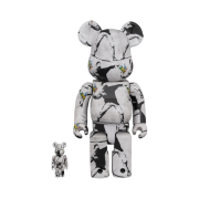 Bearbrick Banksy Flower Bomber 100% & 400% Set