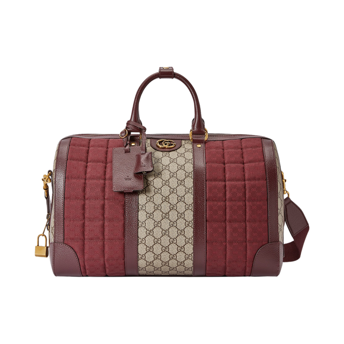 구찌 미니 GG 캔버스 스몰 더플백 버건디 GG 캔버스(Gucci Mini GG Canvas Small Duffle Bag Burgundy GG Canvas) - 1