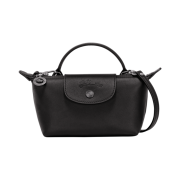 Longchamp Le Pliage Xtra XS Leahter Pouch Black