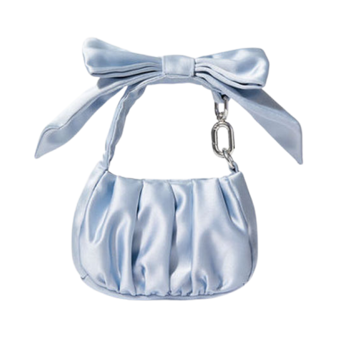 앤아더스토리즈 나노 새틴 보우백 블루 더스티 라이트(& Other Stories Nano Satin Bow Bag Blue Dusty Light)