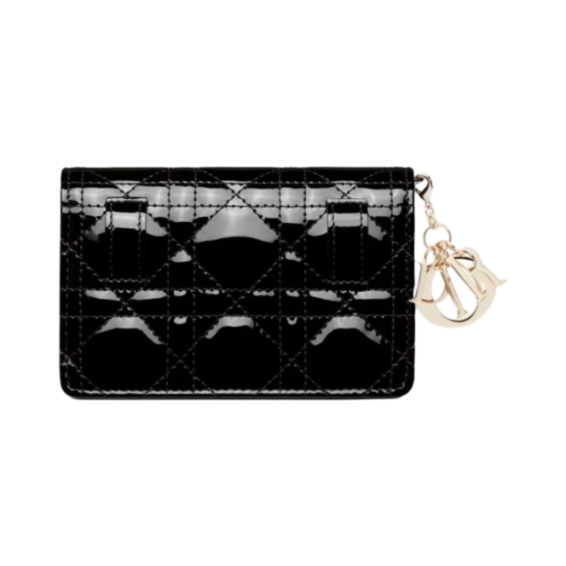 디올 레이디 나노 파우치 페이턴트 까나쥬 카프스킨 블랙(Dior Lady Nano Pouch Patent Cannage Calfskin Black) - 5