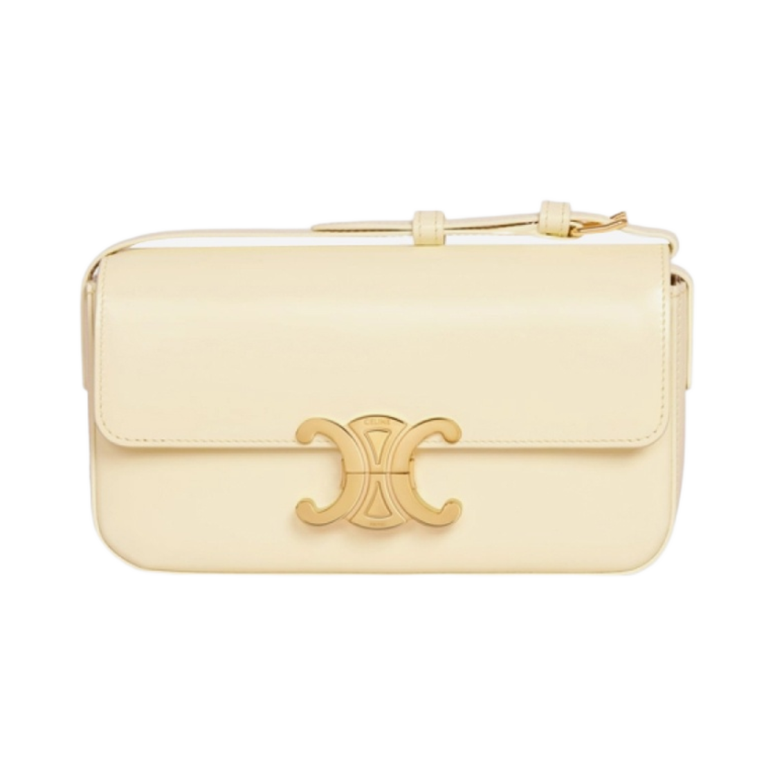 셀린느 샤이니 카프스킨 트리옹프 숄더백 소프트 옐로우(Celine Triomphe Shoulder Bag in Shiny Calfskin Soft Yellow) - 1