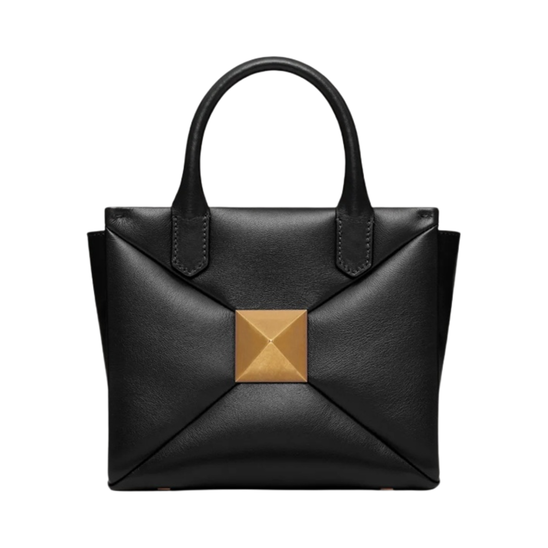 발렌티노 스몰 나파 레더 원 스터드 탑 핸들백 블랙(Valentino Small Nappa Leather One Stud Top Handle Bag Black) - 3