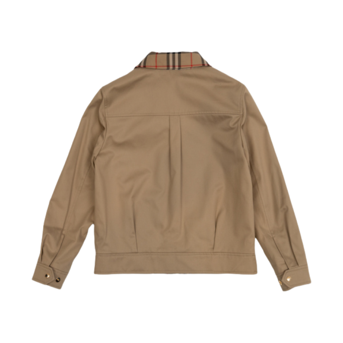 (키즈) 버버리 개버딘 해링턴 자켓 아카이브 베이지((Kids) Burberry Gabardine Harrington Jacket Archive Beige) - 2