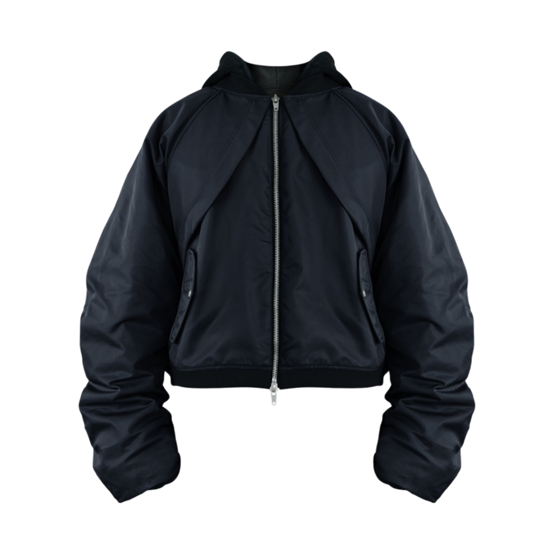 파프롬왓 파 오버사이즈 후드 봄버 블랙(Farfromwhat Far Oversized Hoodie Bomber Black)