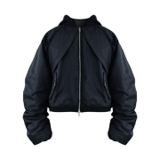 Farfromwhat Far Oversized Hoodie Bomber Black