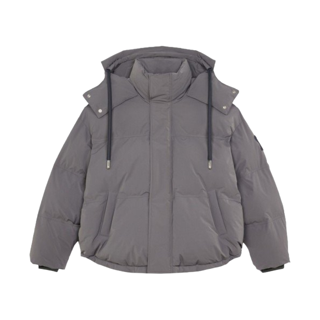 아미 하트 로고 패치 숏 다운 자켓 그리(AMI de Coeur Patch Short Down Jacket Gris) - 1