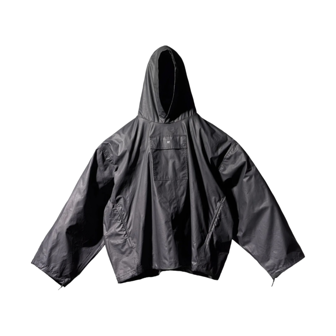472890-00/471275-00 Yeezy Gap Engineered By Balenciaga Coated Cotton Anorak Black