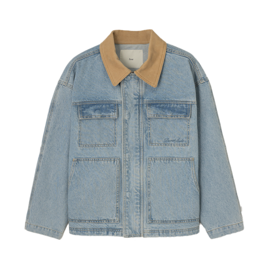 UDJU5A115B1 Dunst Unisex Vintage Denim Work Jacket Light Blue