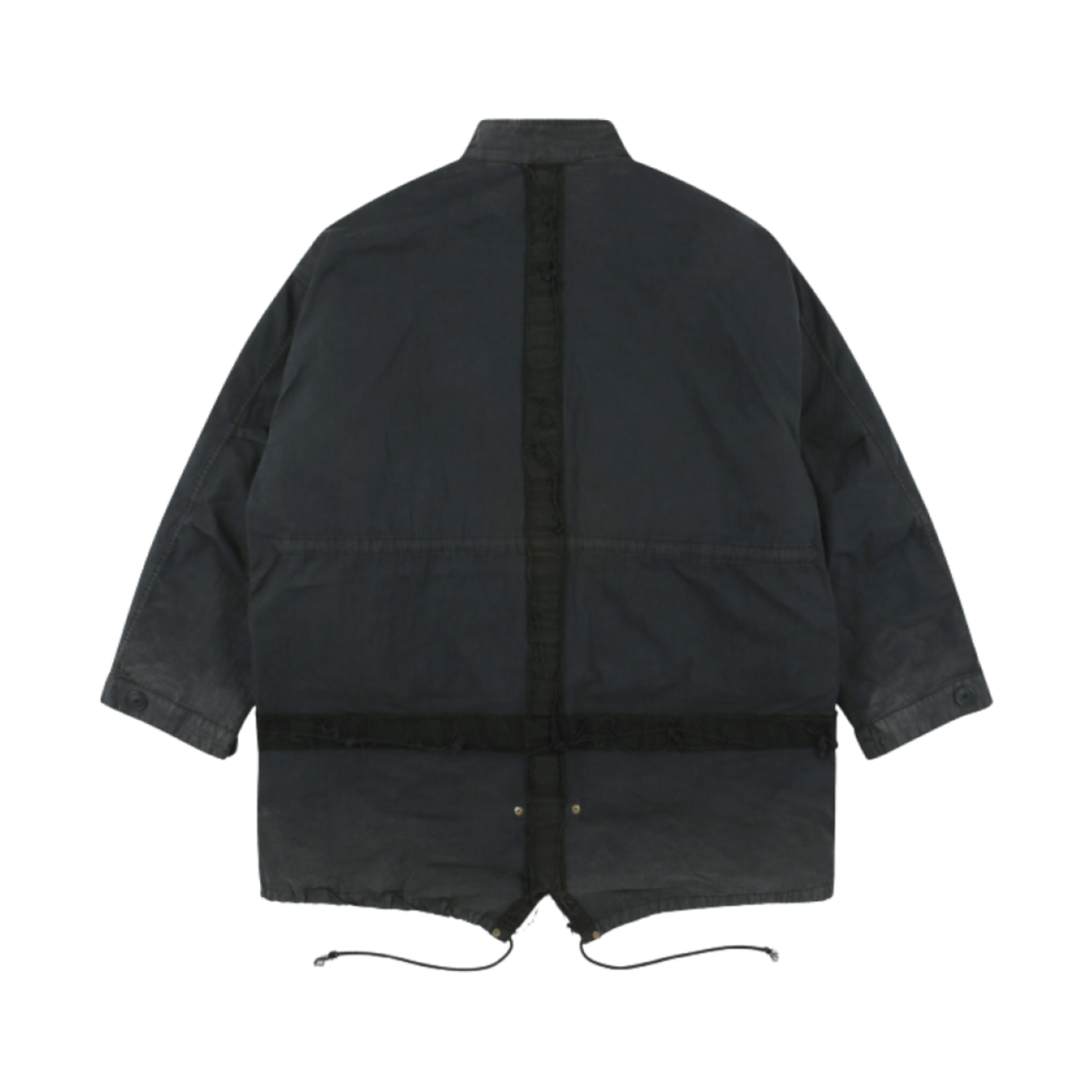 프로젝트 G/R 본디지 크로스 피쉬테일 파카 블랙(Project G/R Bondage Cross Fishtail Parka Black) - 2