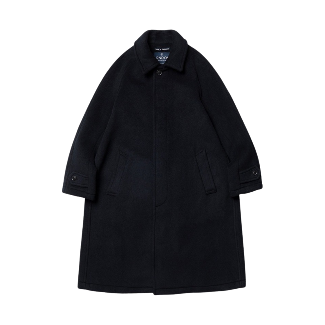 런던 트레디션 인버티드 플리츠 울 코트 네이비 BW 28(London Tradition Inverted Pleats Wool Coat Navy BW 28)