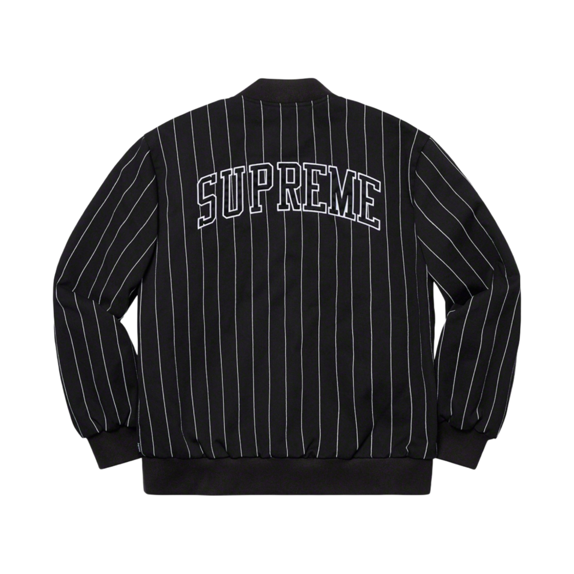 슈프림 핀스트라이프 바시티 자켓 블랙 - 19SS(Supreme Pinstripe Varsity Jacket Black - 19SS) - 2