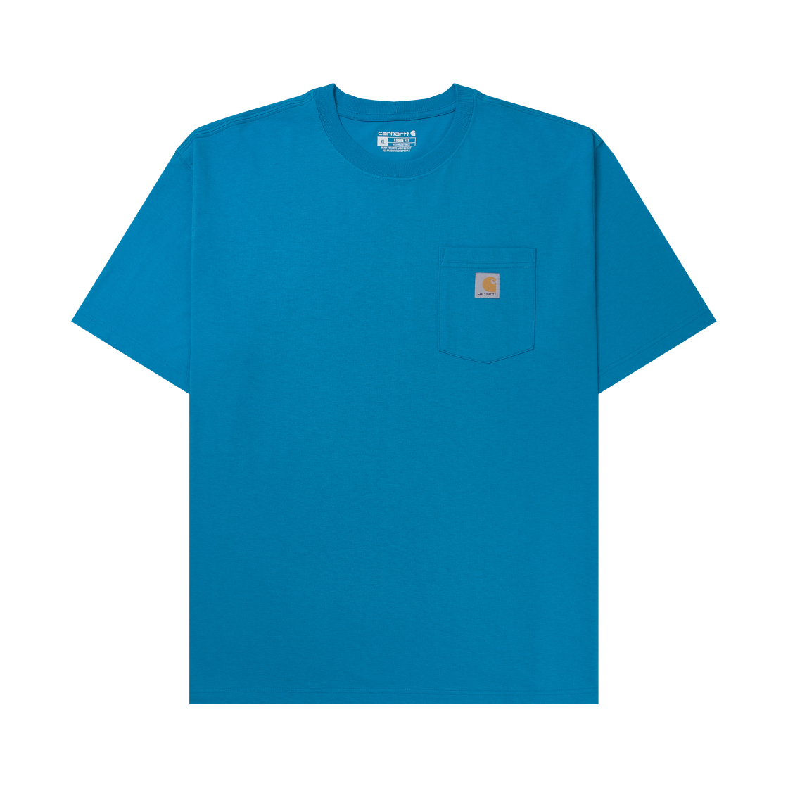 칼하트 루즈 핏 헤비웨이트 레귤러 숏슬리브 포켓 티셔츠 아토믹 블루(Carhartt Loose Fit Heavyweight Regular Short Sleeve Pocket T-Shirt Atomic Blue)