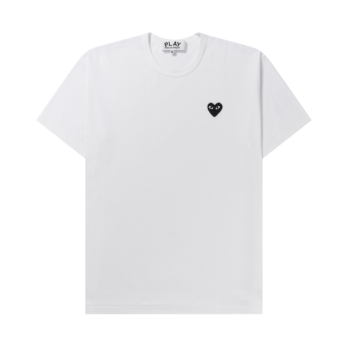 플레이 꼼데가르송 블랙 하트 티셔츠 화이트(Play Comme des Garcons Black Heart T-Shirt White)