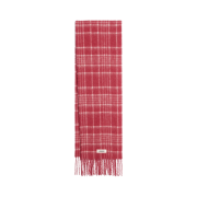 Jacquemus L’echarpe Carro Le Chouchou Jacquard Check Muffler Dark Red