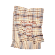 Acne Studios Checked Wool Muffler Oat Beige Brown