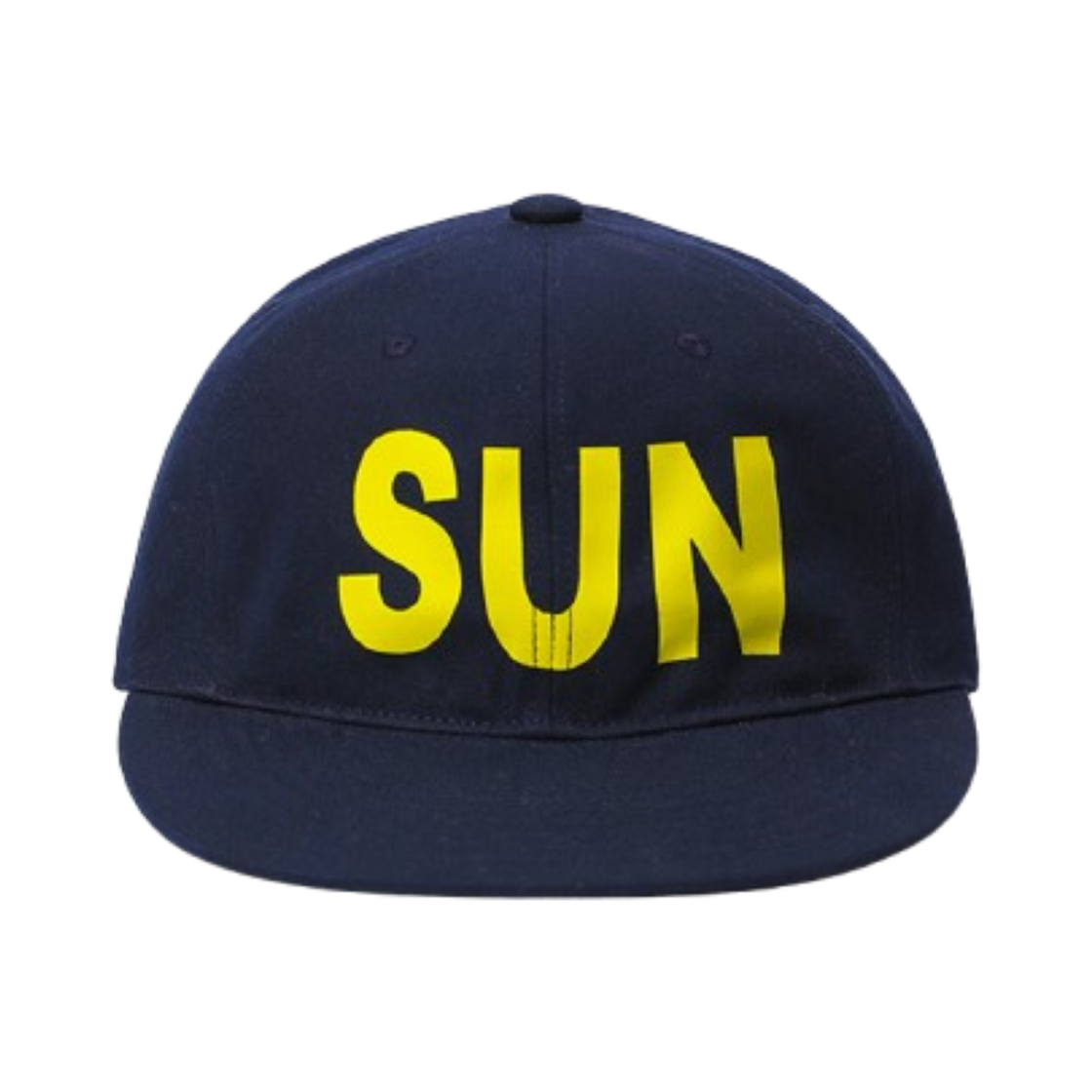 블루 선플라워 SUN 로고 프린팅 패널 캡 네이비(Blue Sunflower SUN Logo Printed Camp Cap Navy)