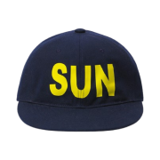 Blue Sunflower SUN Logo Printed Camp Cap Navy