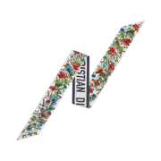 (W) Dior D-Millefiori Mitzah Scarf Silk Twill White