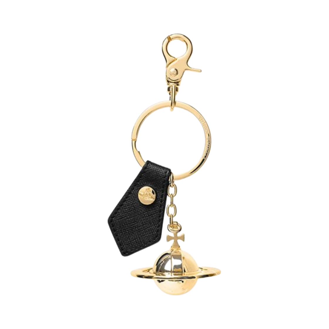 비비안 웨스트우드 3D 오브 로고 키링 블랙 골드(Vivienne Westwood 3D Orb Logo Keyring Black Gold) - 1