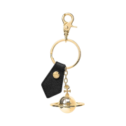 Vivienne Westwood 3D Orb Logo Keyring Black Gold