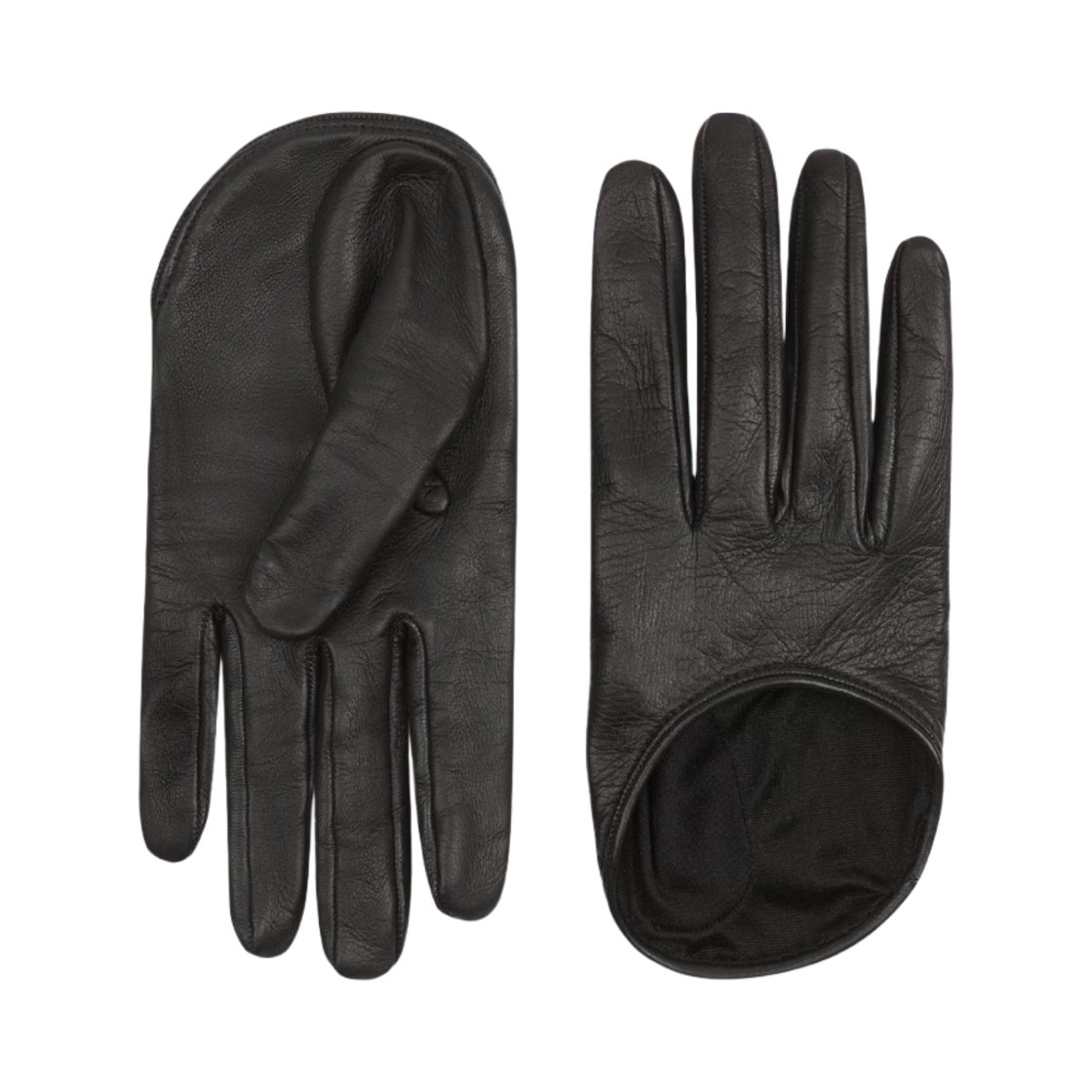 (W) 구찌 레더 글러브 블랙((W) Gucci Leather Gloves Black) - 1
