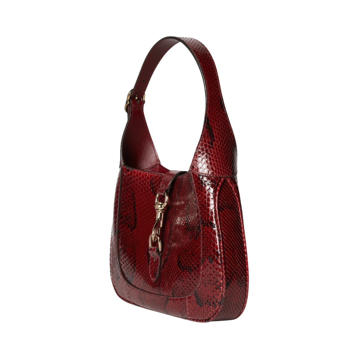 구찌 재키 파이썬 숄더백 구찌 로쏘 앙코라 레더(Gucci Jackie Python Shoulder Bag Gucci Rosso Ancora Leather) - 2