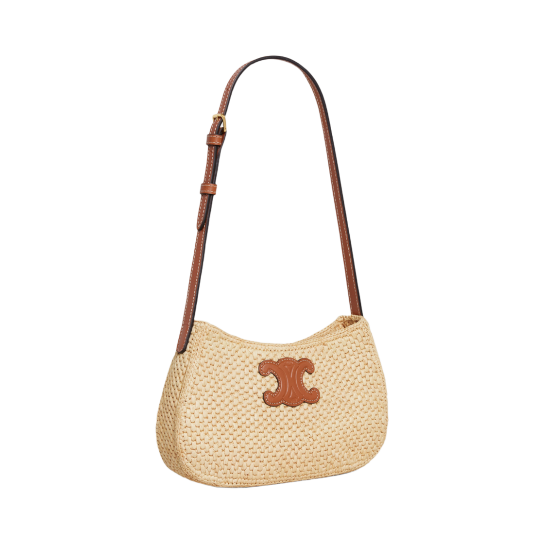 셀린느 미디움 틸리 백 라피아 카프스킨 내츄럴 탄(Celine Medium Tilly Bag in Raffia and Calfskin Natural Tan) - 2