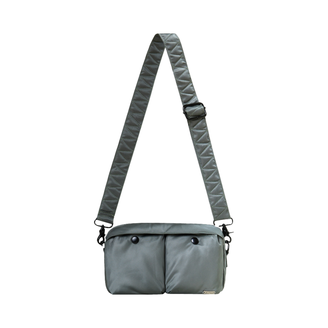 AI24I3000030FIG ALPHA INDUSTRIES Nylon Messenger Bag Field Gray