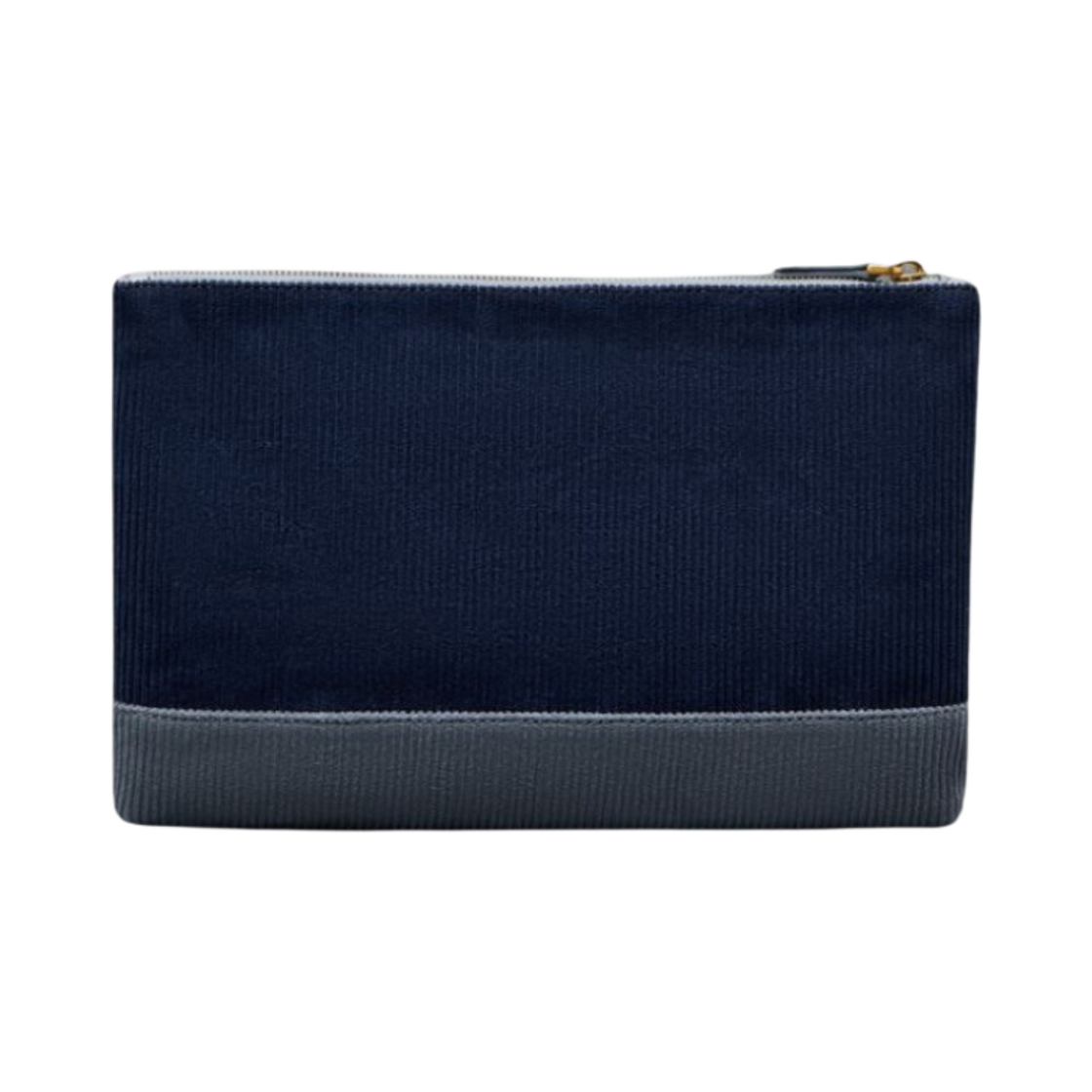 톰브라운 코듀로이 라지 집 파우치 네이비(Thom Browne Corduroy Large Zip Pouch Navy) - 2
