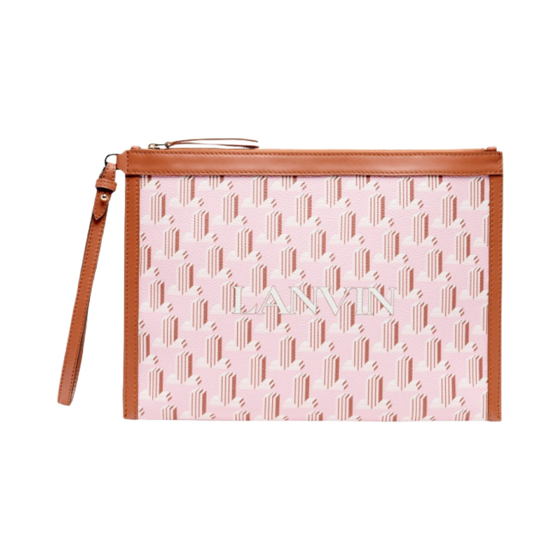 LW-BGTP01-JLTE-P225054 Lanvin 3D JL Lanvain Initials Pouch Pink