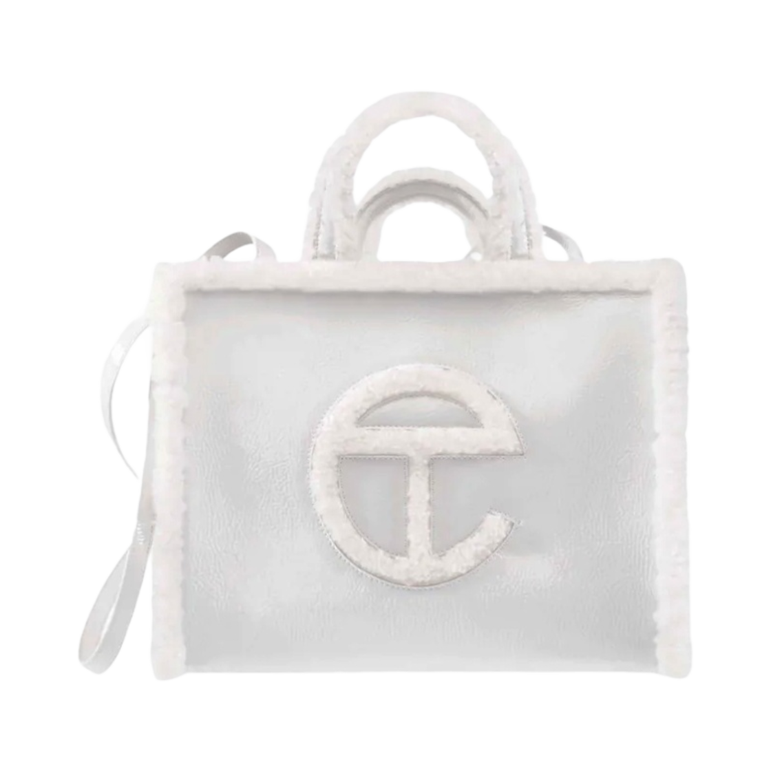 1155851-WHT Telfar x UGG Medium Shopper Crinkle White