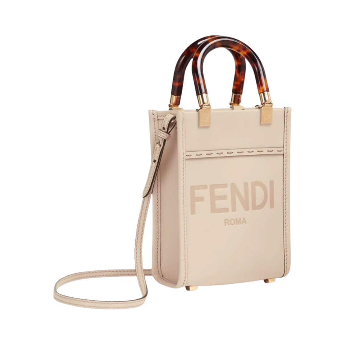 펜디 로마 선샤인 미니 레더 쇼퍼백 핑크(Fendi Roma Sunshine Mini Leather Shopper Bag Pink) - 2