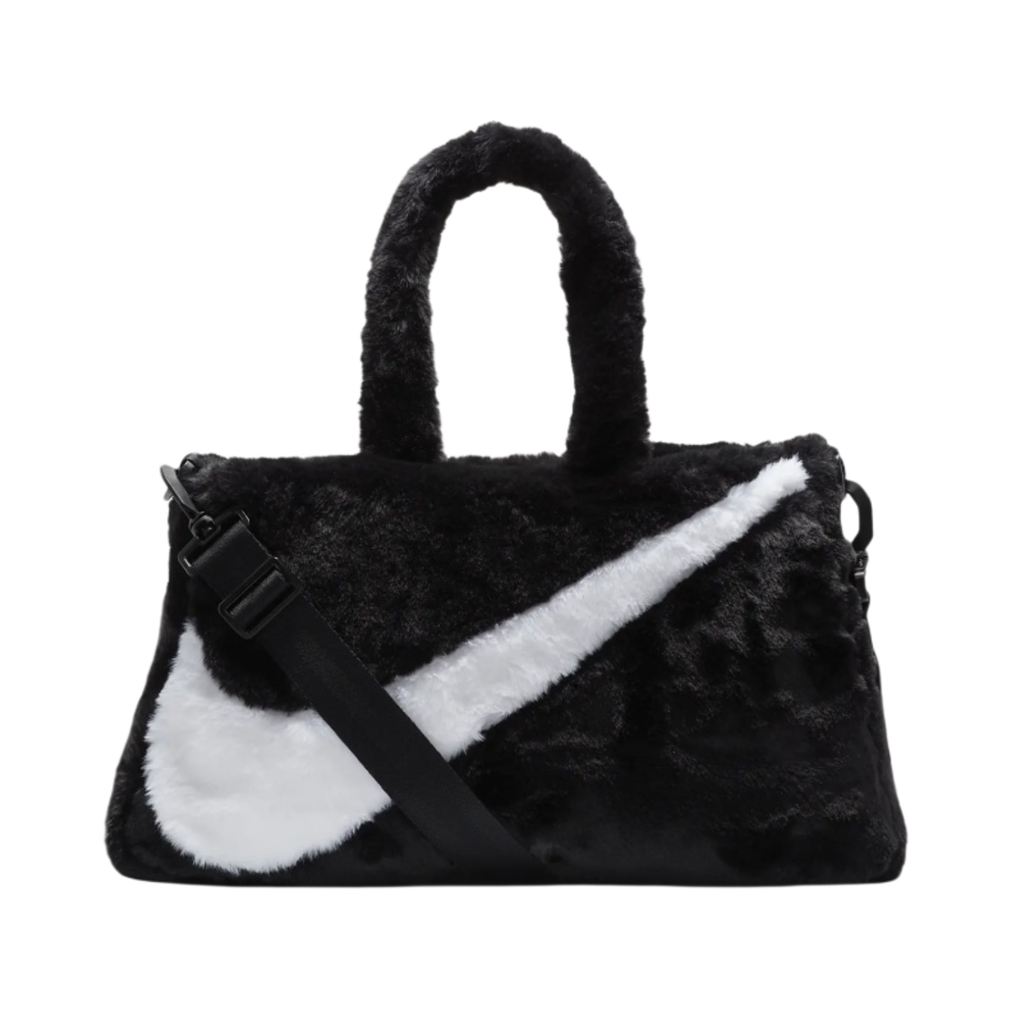 나이키 NSW 포우 퍼 토트백 10L 블랙(Nike NSW Faux Fur Tote Bag 10L Black)