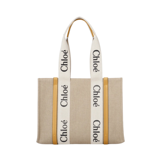 Chloe Woody Medium Tote Bag Honey Gold