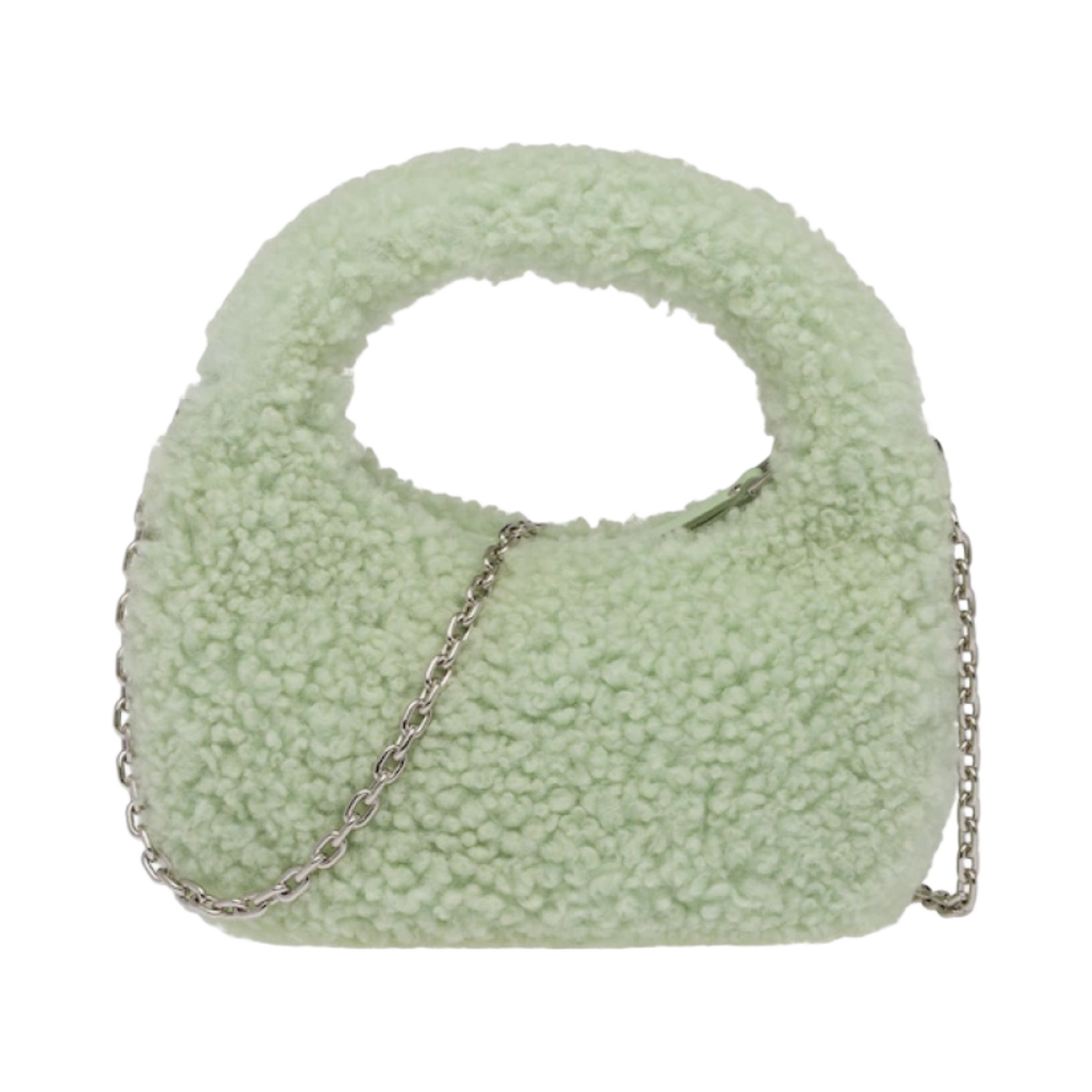 미우 미우 완더 셔링 미니 호보백 아쿠아(Miu Miu Wander Shearling Mini Hobo Bag Aqua) - 3