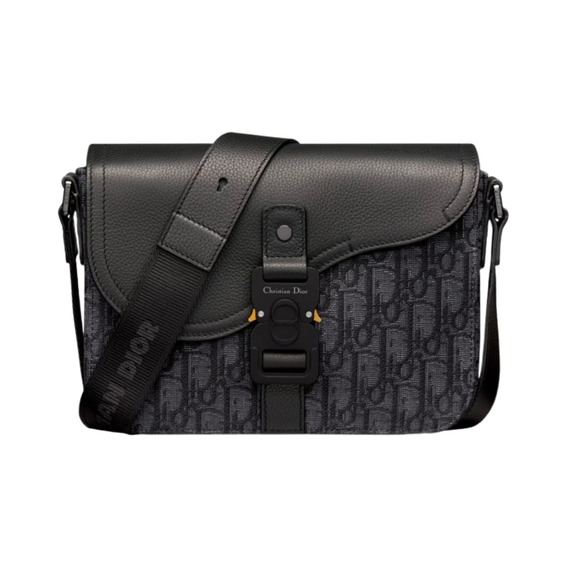 디올 스몰 라이트 새들 백 스트랩 블랙 디올 오블리크 자카드 그레인드 카프스킨(Dior Small Saddle Bag Strap Black Dior Oblique Jacquard Grained Calfskin) - 1