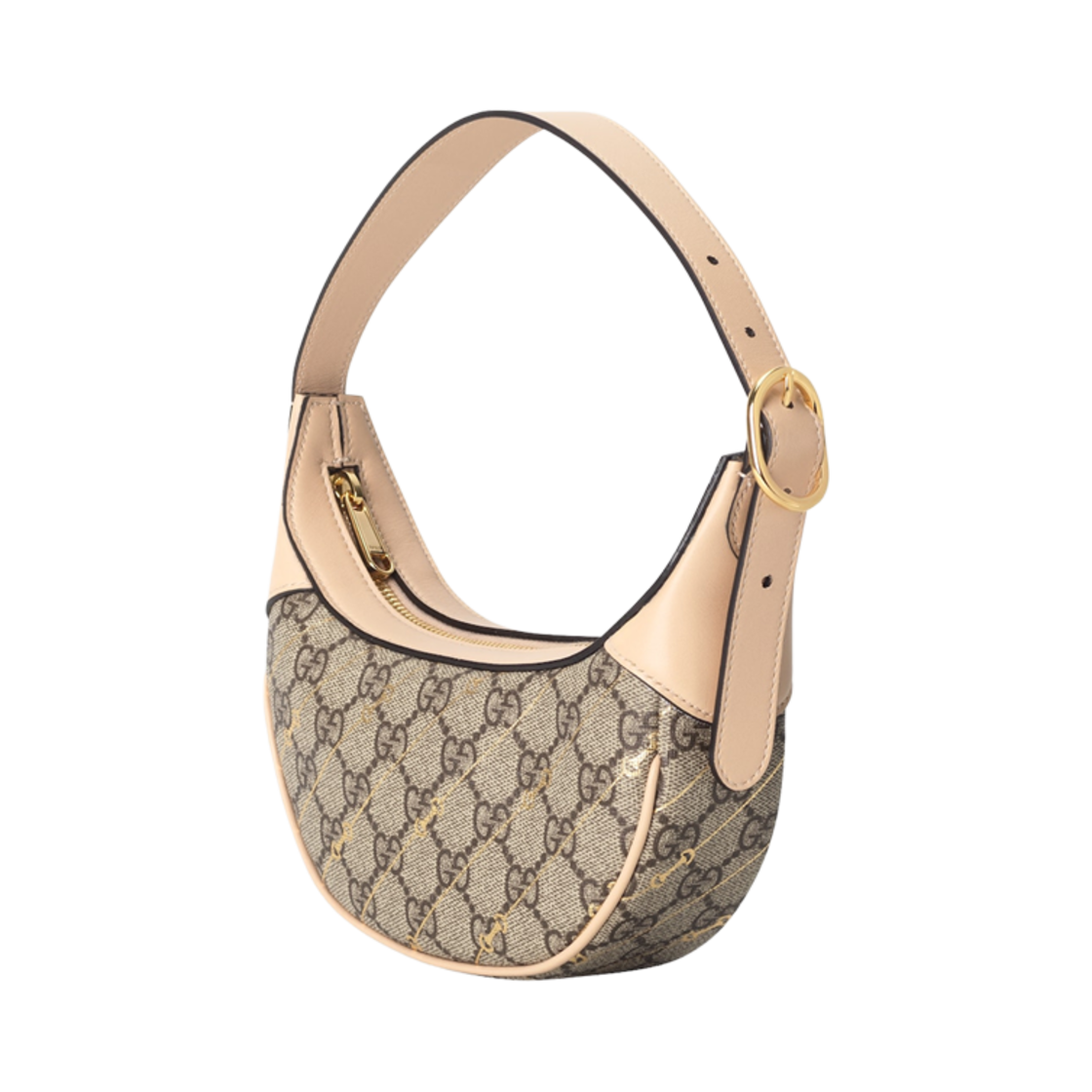 774336-FACYR-8548 Gucci Ophidia Mini Bag with Horsebit Print Beige Ebony Supreme