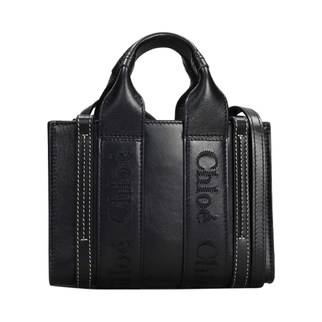 끌로에 미니 우디 토트백 블랙(Chloe Mini Woody Tote Bag Black)